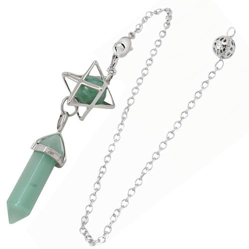 Pendulo aventurina verde HexoraGreenAventurine MXHXN-001 Pendulo chakras alineacion