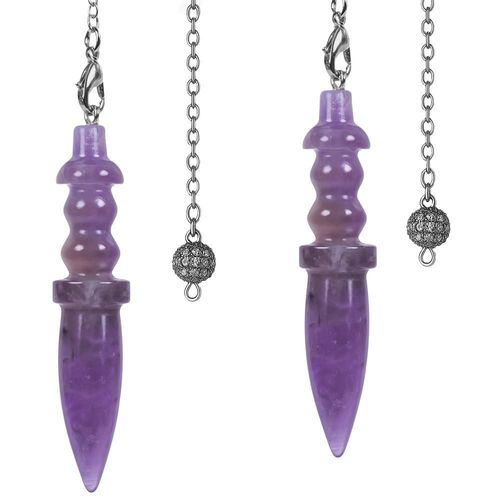 Pendulo obelisco amatista ElarisAmethyst MXABJ-002 Pendulo amatista sanacion