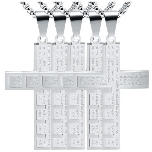 Colgantes Hermosos Religiosos CrossLette02 MXORO-005 Cadena con Dije de Cruz