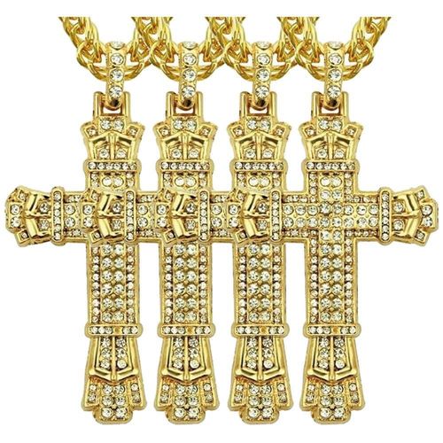 Hermosas Cadenas de Cruz SacredDiamon07 MXOPN-004 Colgantes de Cruz con Circonia