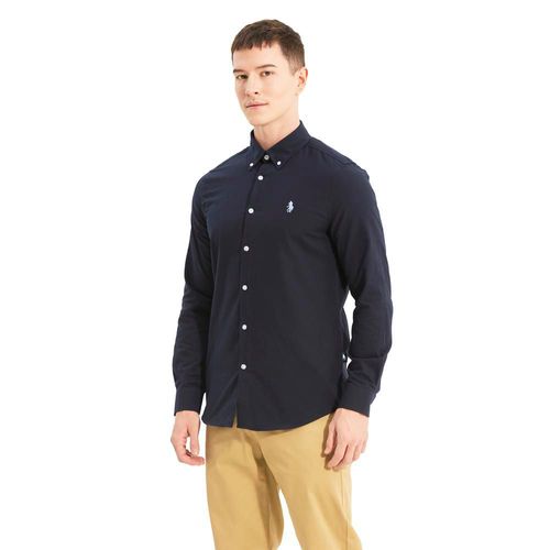 Camisa casual manga larga azul marino Hpc Polo