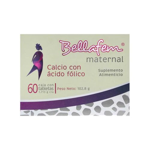 Suplemento Alimenticio Bellafem Maternal 60 Tabletas