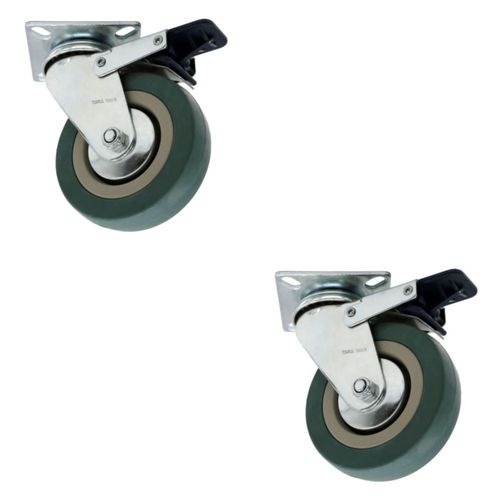 PACK 2 RODAJAS GIRATORIA MAPLE TOOLS 4 CON FRENO 80 KG