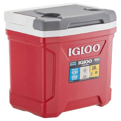 HIELERA IGLOO LATITUDE ROJA INDUSTRIAL 16 QT 24 LATAS