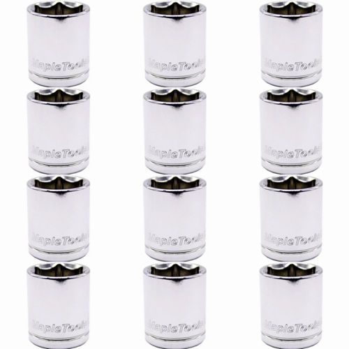 PACK 12 DADOS MAPLE TOOLS 3/8'' CORTO HEXAGONAL STD 5/8''