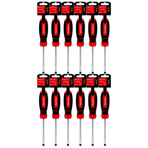 PACK 12 DESARMADORES MAPLE TOOLS PLANOS 1/4X4''