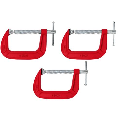 PACK 3 PRENSAS MAPLE TOOLS NODULAR DE HIERRO TIPO C 4''