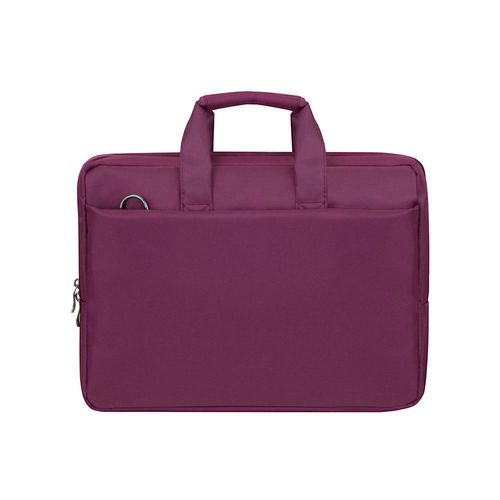Portafolio Slim Violeta para Laptop 15.6" hecho de Tela Ultra-Resistente, espacio p/Tablet, Teléfono y Documentos, Asas Acojinadas