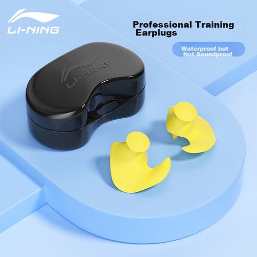 Tapones para oídos LI-NING silicona impermeables profesionales para natación