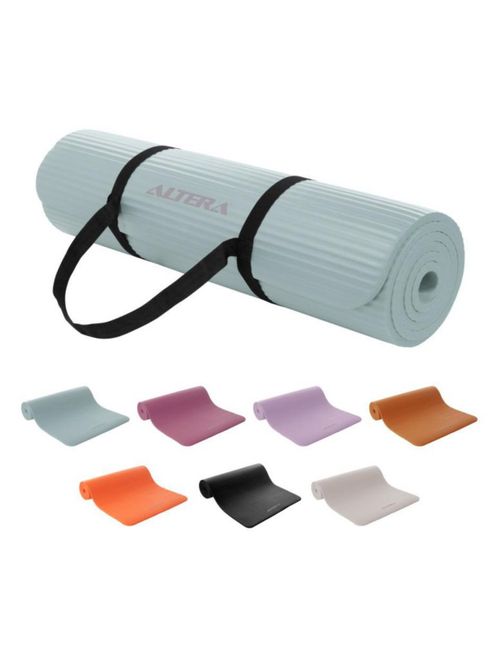 Tapete Yoga Grueso 15 Mm Fitness Altera Nbr Antiderrapante Aguamarina