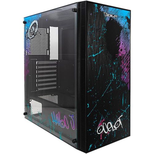 Gabinete Gamer OC-HAVOC 3 E-ATX 3 Fan ARGB Cristal Templado CyberPunk Urbano