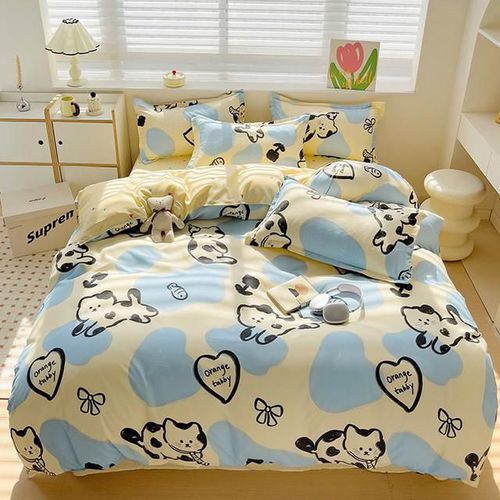 Juego de Funda para Edredón de 4 Piezas - Ultra Suave Fibra de Doble Cepillado Colección de Hotel .HOGAWAY