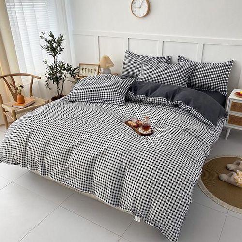 Juego de Funda para Edredón de 4 Piezas - Ultra Suave Fibra de Doble Cepillado Colección de Hotel .HOGAWAY