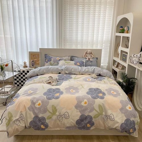 Juego de Funda para Edredón de 4 Piezas - Ultra Suave Fibra de Doble Cepillado Colección de Hotel .HOGAWAY