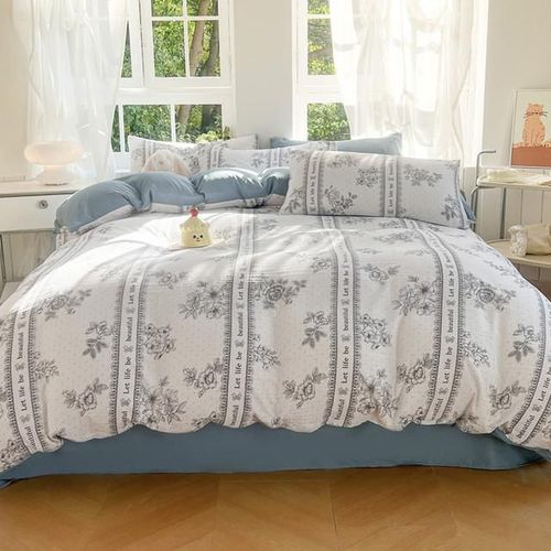 Juego de Funda para Edredón de 4 Piezas - Ultra Suave Fibra de Doble Cepillado Colección de Hotel .HOGAWAY