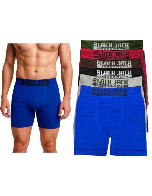 Set con 6 Boxer Largos para Hombre Tipo Biker, Pack incluye 6 Colores Diferentes 6677
