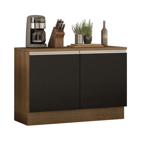 Gabinete Bajo Bufetera Glamy 120cm Marrón/Negro Madesa