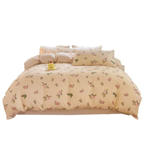 Juego de Funda para Edredón de 4 Piezas - Ultra Suave Fibra de Doble Cepillado - Cierre de Botones y 2 Fundas para Almohada,HOGAWAY