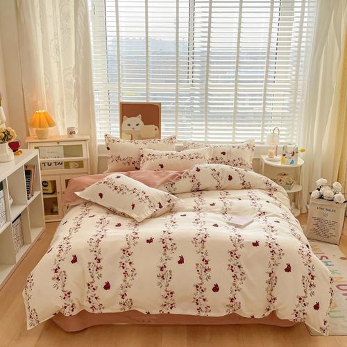 Juego de Funda para Edredón de 4 Piezas - Ultra Suave Fibra de Doble Cepillado Colección de Hotel .HOGAWAY