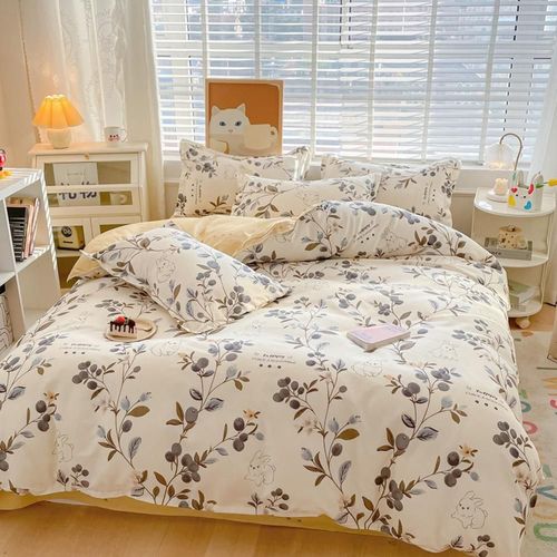 Juego de Funda para Edredón de 4 Piezas - Ultra Suave Fibra de Doble Cepillado Colección de Hotel .HOGAWAY