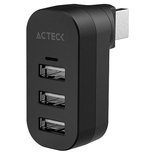 HUB ACTECK PORT X4R DH421 3 en 1 USB Negro AC-937078