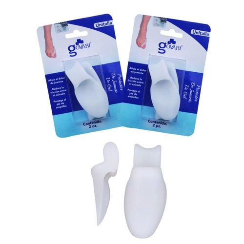 GOVARI, KIT 2 PARES DE PROTECTOR DE JUANETE DE GEL CON SPREADER ORTHOMEDIC