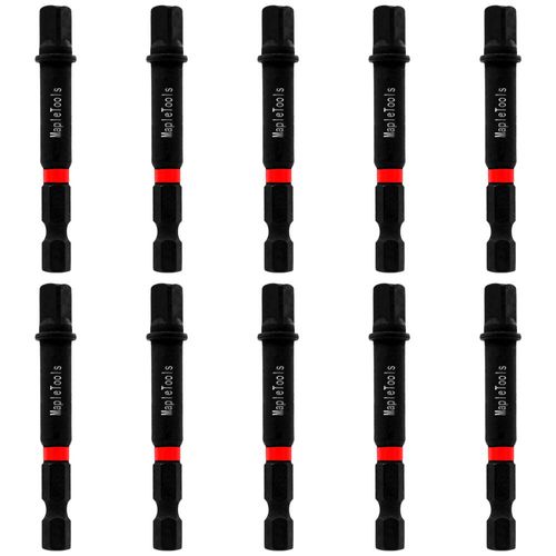 PACK 10 ADAPTADORES MAPLE TOOLS P/ DADOS 1/4" TALADRO