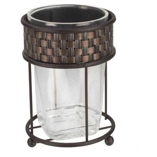 Vaso de plástico con soporte de acero 300 ml