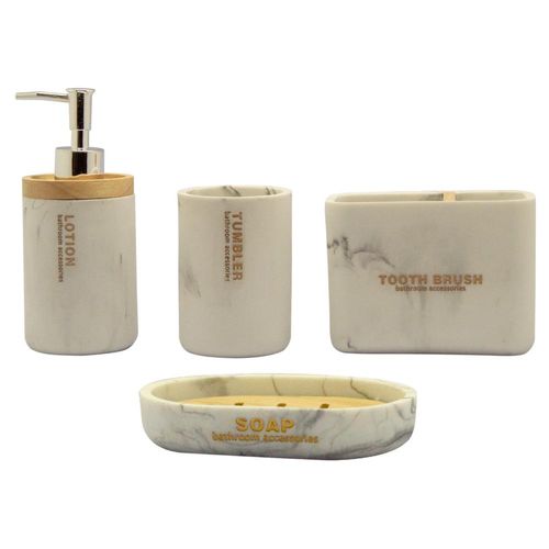 Set de accesorios de baño 4 piezas