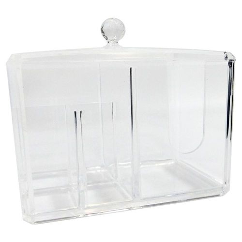 Caja de acrílico con tapa 4 divisiones