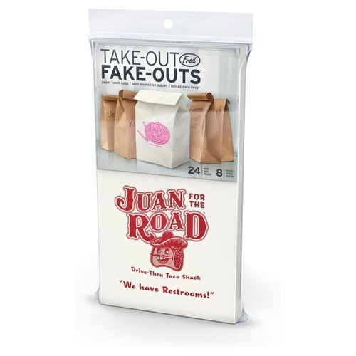 Set 24 Bolsas Take-Out Fake-Outs Blanco 35x10x6cm Fred & Friends