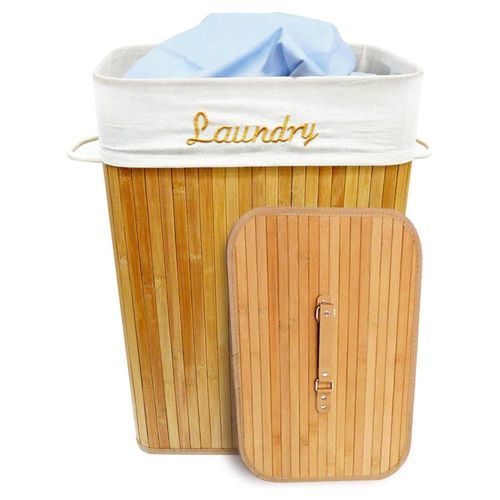 Cesto de bambú para ropa sucia