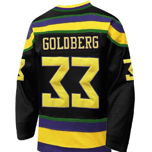 Jersey Hockey Mighty Ducks Patos Bordado Goldberg 33 Retro Negro