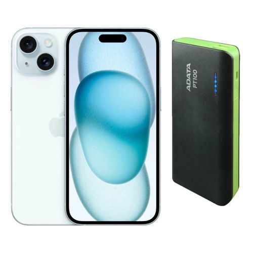 iPhone 15 Plus 128GB Azul CHIP Reacondicionado más Power Bank 10,000mah