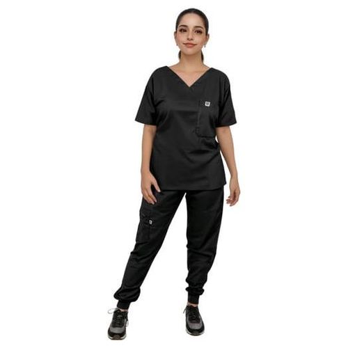 Pijama Quirurgica Uniforme Medico Jogger Mujer Algodon Negro