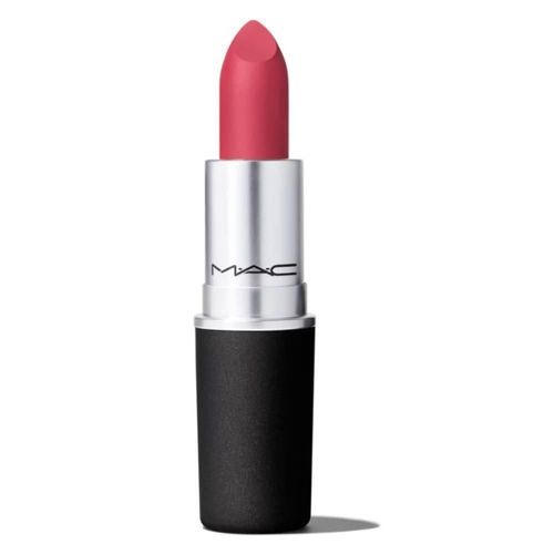 Lápiz labial Powder Kiss Mac Cosmetics A Little Tamed color rosa