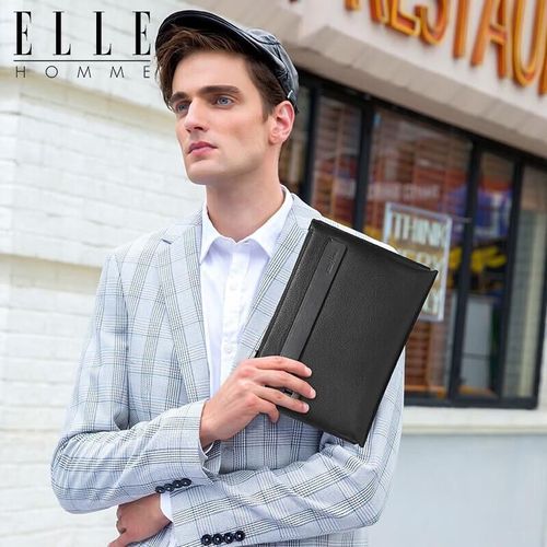 Cartera de Cuero Multi-Compartimento para Hombre