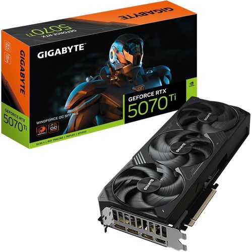 Tarjeta de Video GIGABYTE GeForce RTX 5070 Ti WINDFORCE OC SFF 16GB GDDR7 GV-N50