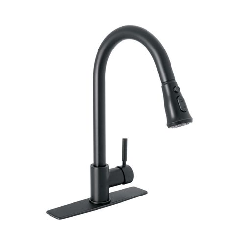 Monomando fregadero extraible negro