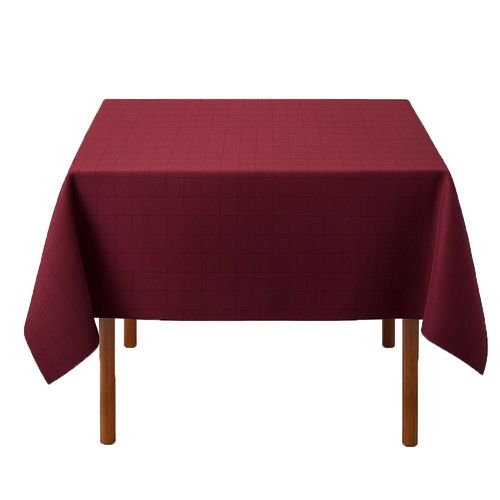Mantel Vino Cuadros 2.50 m | Mesa Cuadrada | 100% Poliéster | Uso Diario | Kyuden Home