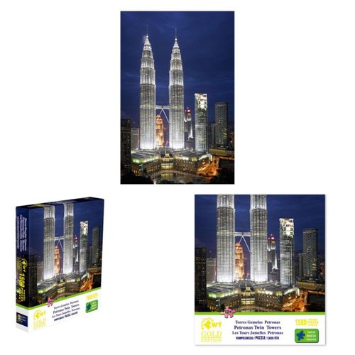 Rompecabezas Gold Edition 1,500 Pzs,  Torres Gemelas Petronas