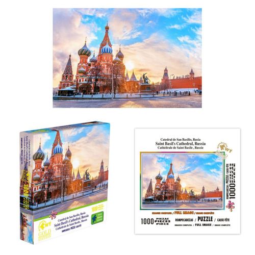 Rompecabezas Gold Edition 1,000 Pzs, Catedral de San Basilio, Rusia