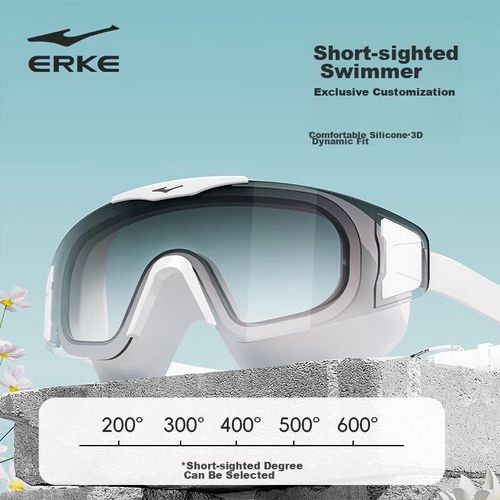 Goggles de natación ERKE unisex con corrección para miopía y antivaho