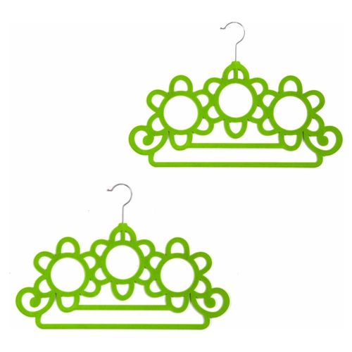 Set de 2 ganchos de terciopelo en forma de flor para accesorios