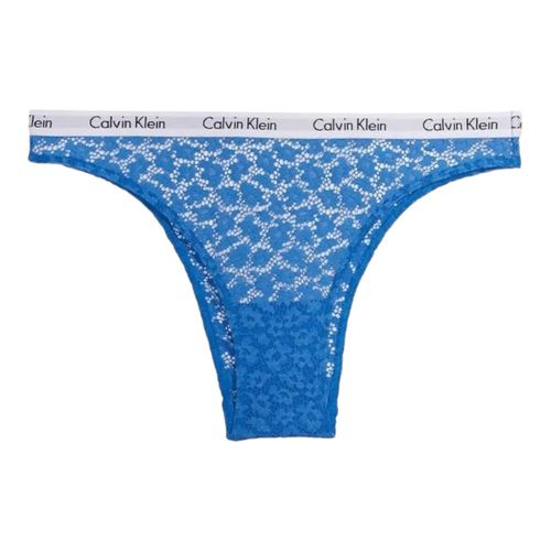 PANTIE CALVIN KLEIN BRASILEÑA DE ENCAJE AZUL PARA MUJER