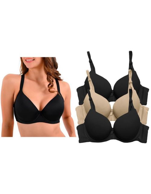 Paquete con 3 Bras Doble Push Up9902 2NB