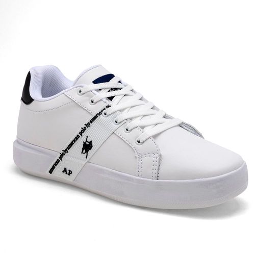 American Polo Tenis urbano para hombre blanco negro, código 112817-2