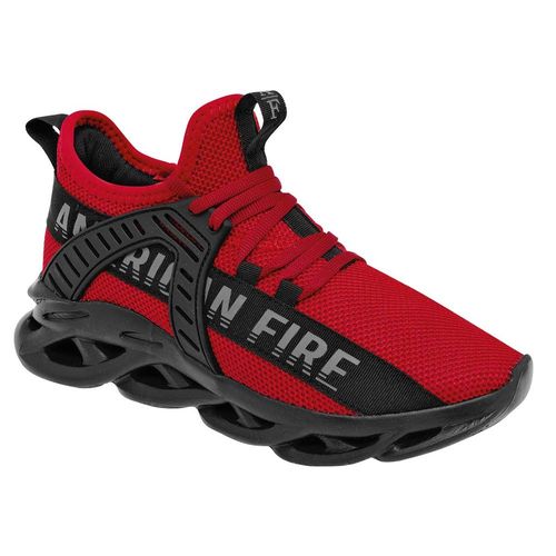 American Fire Tenis deportivo para hombre rojo negro, código 104148-2