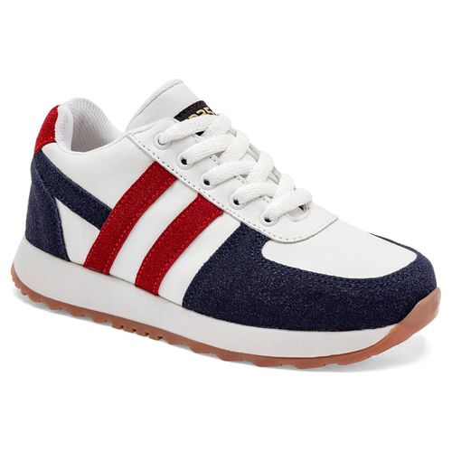 Tres-A Tenis para bebé niño blanco marino rojo, código 91540-1