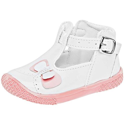 Chaparrin Zapatitos para bebé niña blanco rosa, código 62176-1
